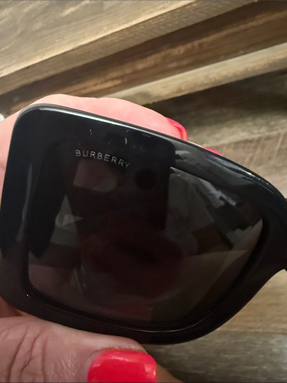 Burberry Frith BE4312 Oversized Square Sunglasses - Black/Gold - Picture 8 of 10